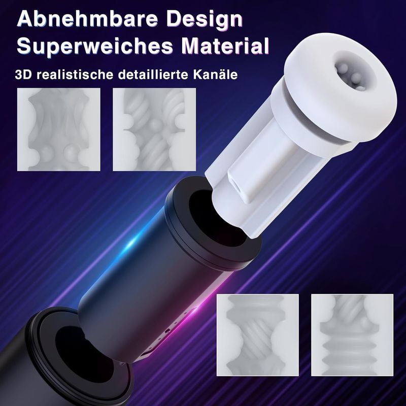 Open The Second Generation Male Airplane Cup, Fully Automatic Vibration Suction Telescopic Trainer, Electric Deep Throat Wrapped Masturbator_voghion.com