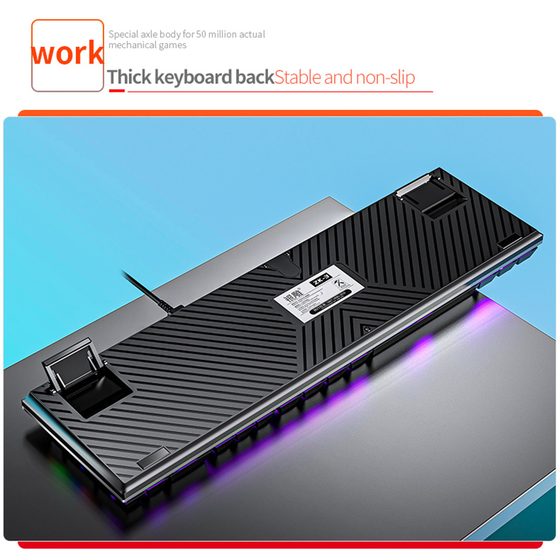 Paneel ZK Metaal RGB Gemengd licht Bedraad Blauw Schakelaar Mechanische sleutel Toetsen USB Tweekleurig Spel Kantoor De s_voghion.com