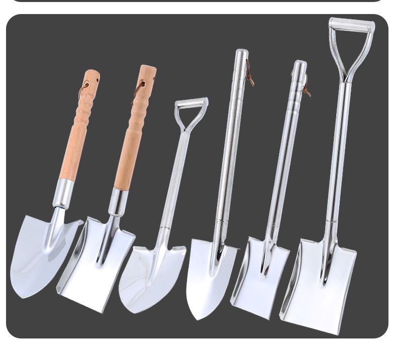 Garden Stainless Steel Shovel – Multi-Purpose Digging Tool For Farming, Beachcombing & Outdoor Survival (Rust-Proof, Heavy-Duty)_voghion.com