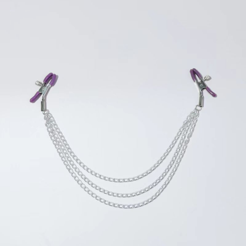 Nippel Brust weibliche Klammern mit Kette Clips Stimulator Flirt Brust Nippel Clips Bondage Bdsm Slave Wom_voghion.com