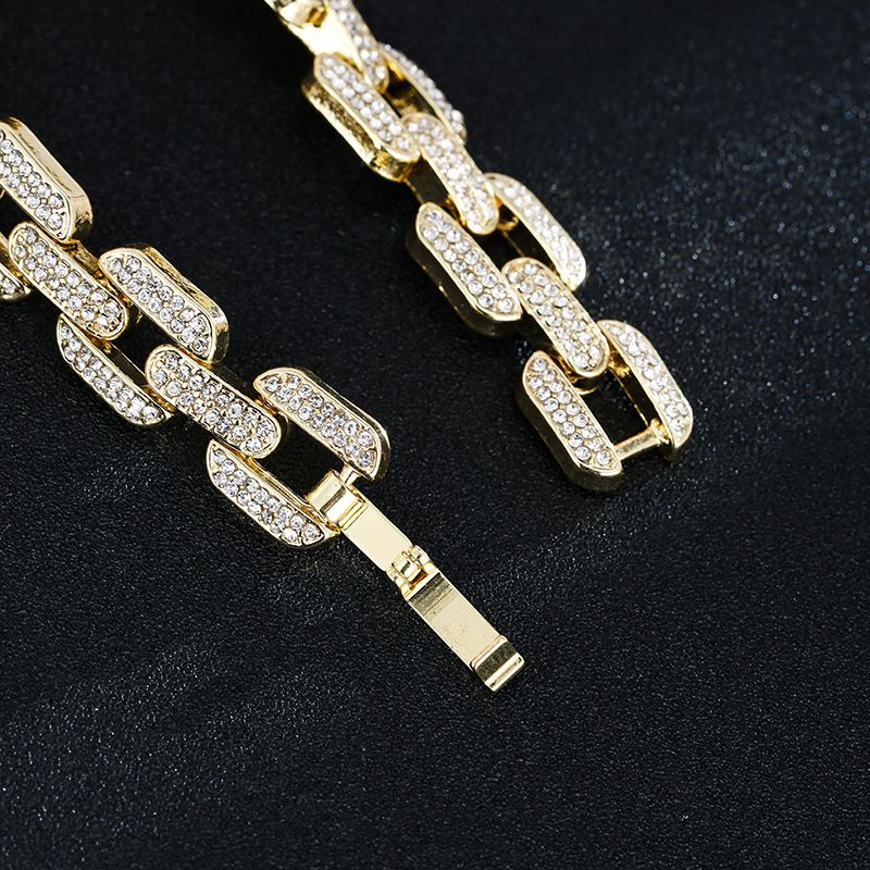 Hip Hop Ring Creative Bracelet Zircon Personality Exaggerated Street Punk Cuban Ins_voghion.com
