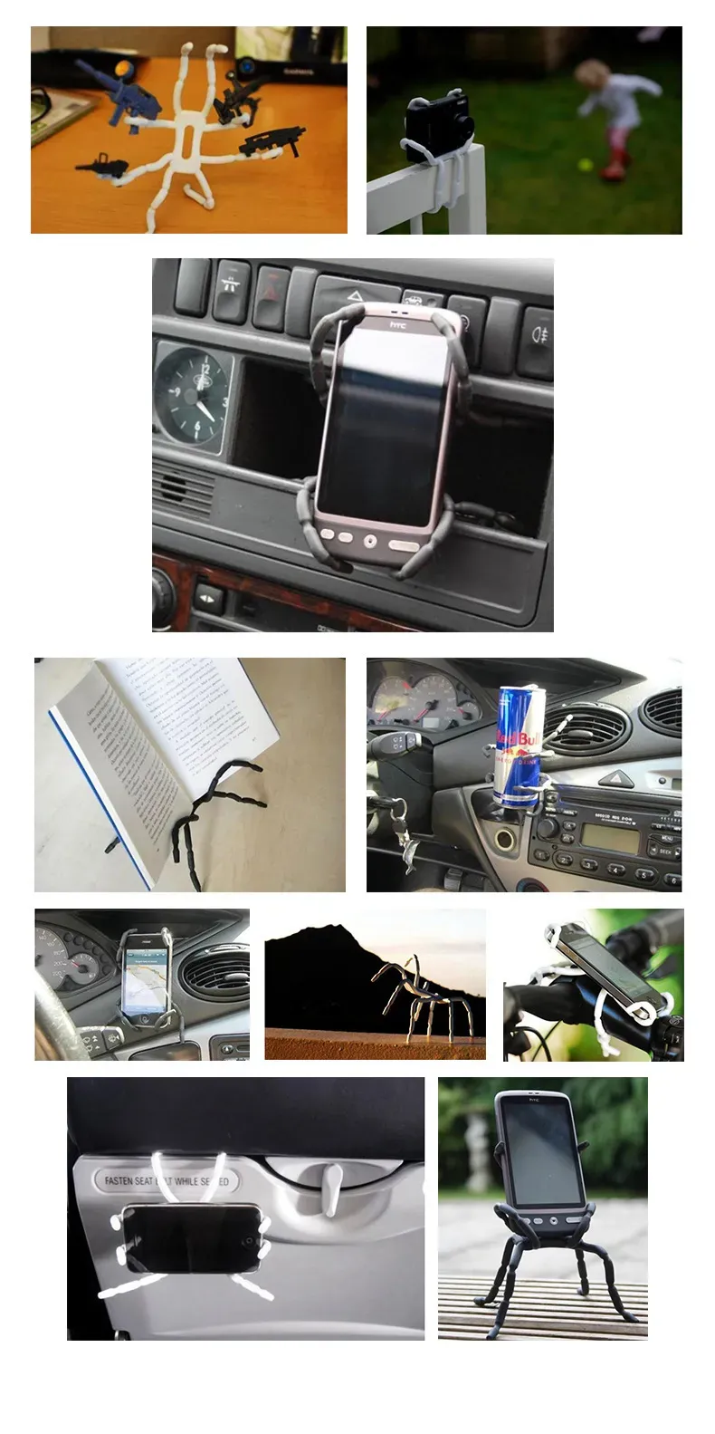 Heißer Verkauf: Universelle Spider-Handyhalterung für alle Handys, Autokamera-Halterung mit Haken und Griff für GPS (kostenlos)_voghion.com