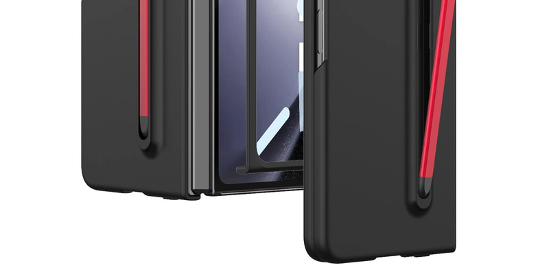RENGZ Slot Stylus Pen Samsung Galaxy Fold 5 5G Case Ultradun Met Glazen Screen Protector Cover Voor Z Fold5_voghion.com