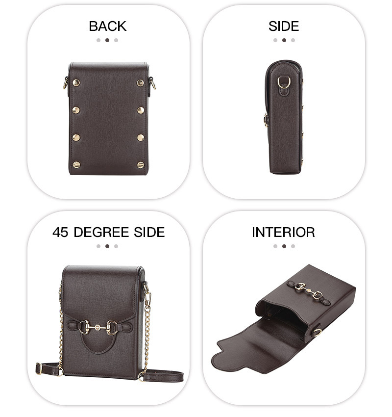Boiseen nuevo bolso para teléfono móvil de mujer de color sólido con hebilla de caballo de gran capacidad bolso de hombro tipo bandolera para mujer cartera al por mayor_voghion.com
