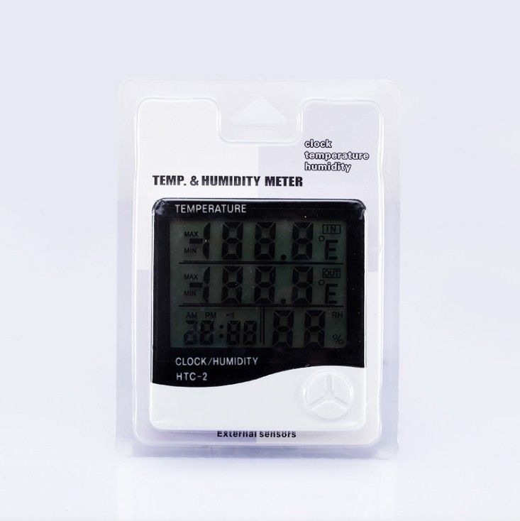 HTC-2 Indoor Outdoor Thermometer Hygrometer Mit Wecker, Dual Temperatur Display, Abnehmbare Sonde Für Home_voghion.com
