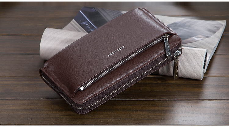 Wallet men's long baellerry large capacity zipper clutch simple zipper handbag hot sale_voghion.com