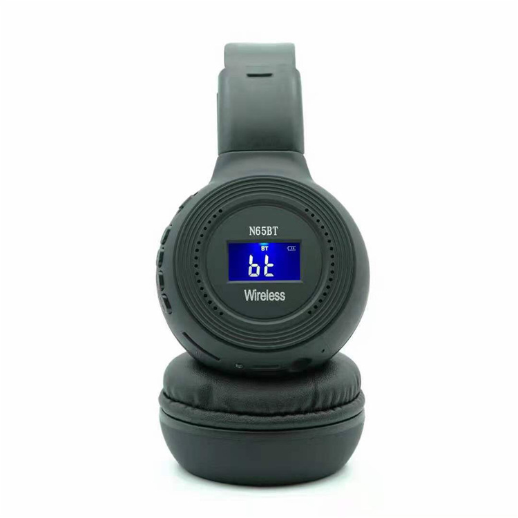 Oniwwertraff Qualitéit Kappgedroe Kaart FM Lauschteren Sport Kabellos Bluetooth Kopfhörer N65BT_voghion.com