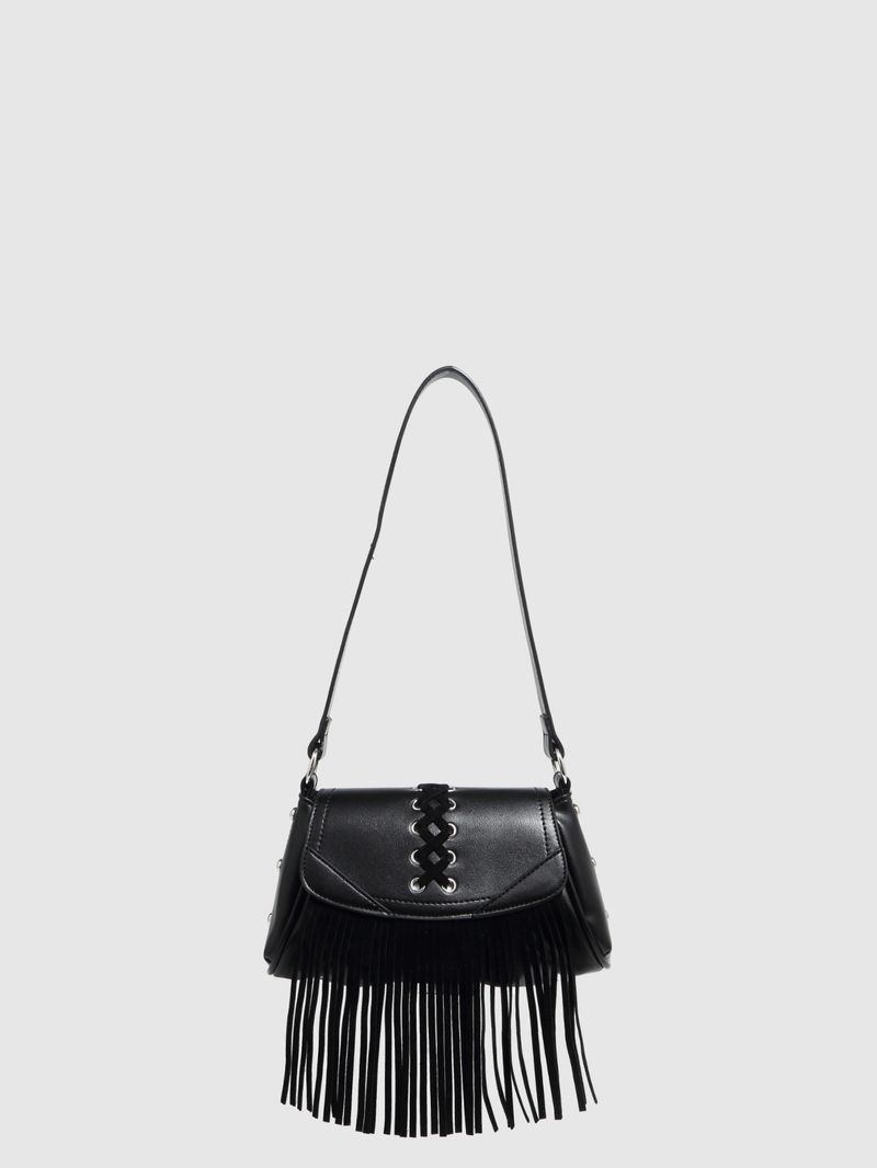 Borse da donna Nuova borsa a tracolla cava con rivetto Borsa a mano con fibbia magnetica Borsa a sella con nappa Borsa da donna plissettata con cerniera_voghion.com