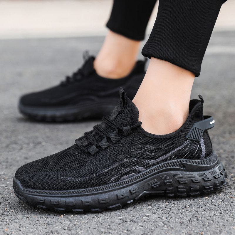 RenMou 2024 Spring New Flying Weaving For Men Trendy Casual Korean Edition Student Running Shoes Exclusive Supply_voghion.com