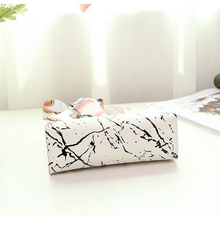 Borsa tote con decorazione a sciarpa da donna - Borsa a tracolla casual di grande capacità per signore_voghion.com