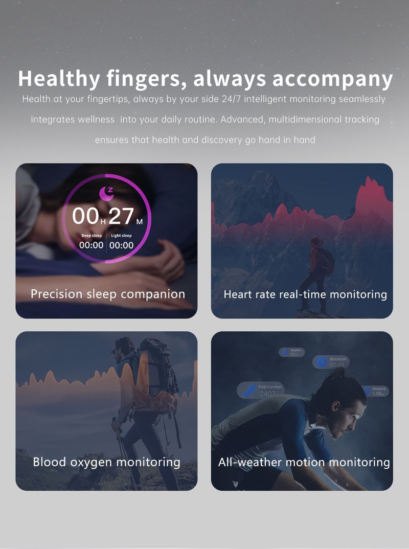 Smart Ring Can Brush Video E-book, Monitor Heart Rate, Blood Oxygen Sleep, Remote Control Photo, Sports, Women's Health, Smart Ring_voghion.com