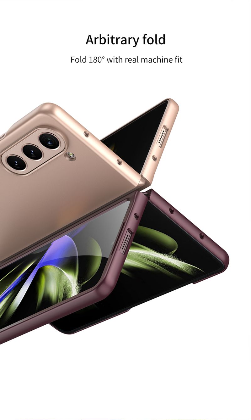 For Samsung Galaxy Z Fold 5 Luxury Business Smooth Elegant Anti Drop Phone Case Cover_voghion.com