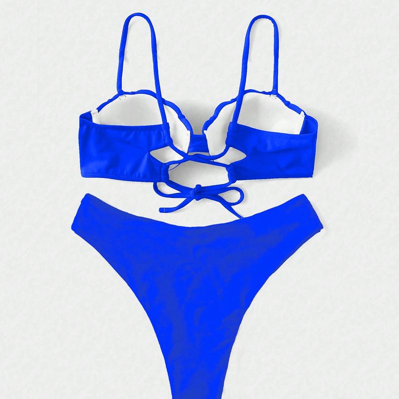 Sexy bikiniset met bandjes - verstelbare triangeltop en ondeugende onderkant (tweedelig badpak voor dames, strand, vakantie, badmode)_voghion.com