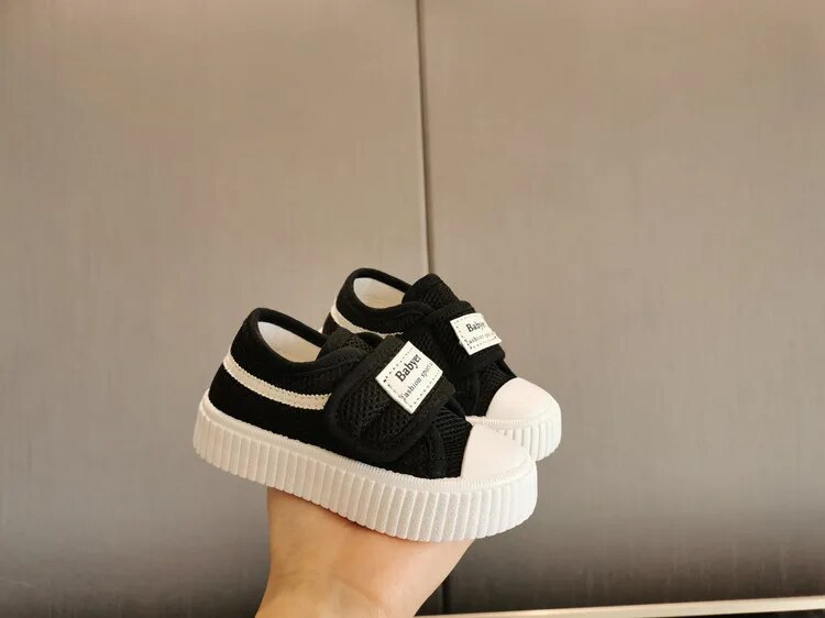 2024 Frühling Sommer Neue Kinder Fahion Dicke Sohle Canva Kid Atmungsaktive Caual Sneaker Kleinkind Mädchen Jungen Chic_voghion.com