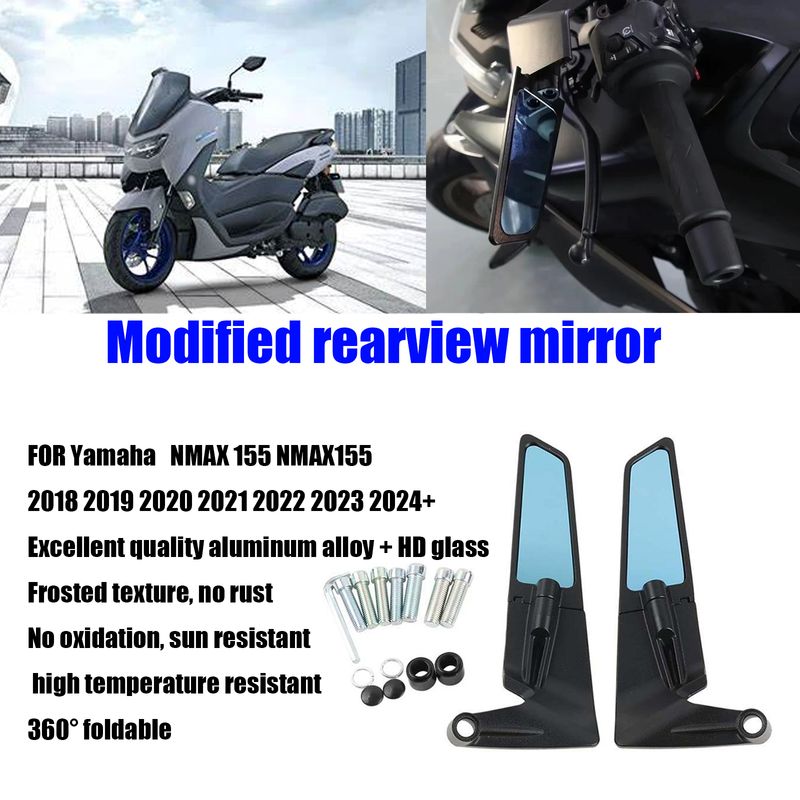FOR Yamaha NMAX 155 NMAX155 Motorsykkelspeil Vindskjerm Side Ryggespeil Ryggetilbehør_voghion.com