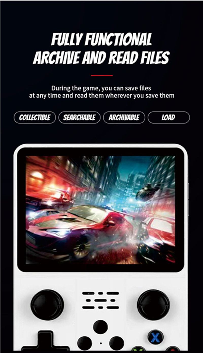 Retro R36S draagbare videogameconsole met 3,5 inch IPS-scherm, 128 GB voorgeïnstalleerde games, draagbare pocketspeler met Linux-systeem_voghion.com