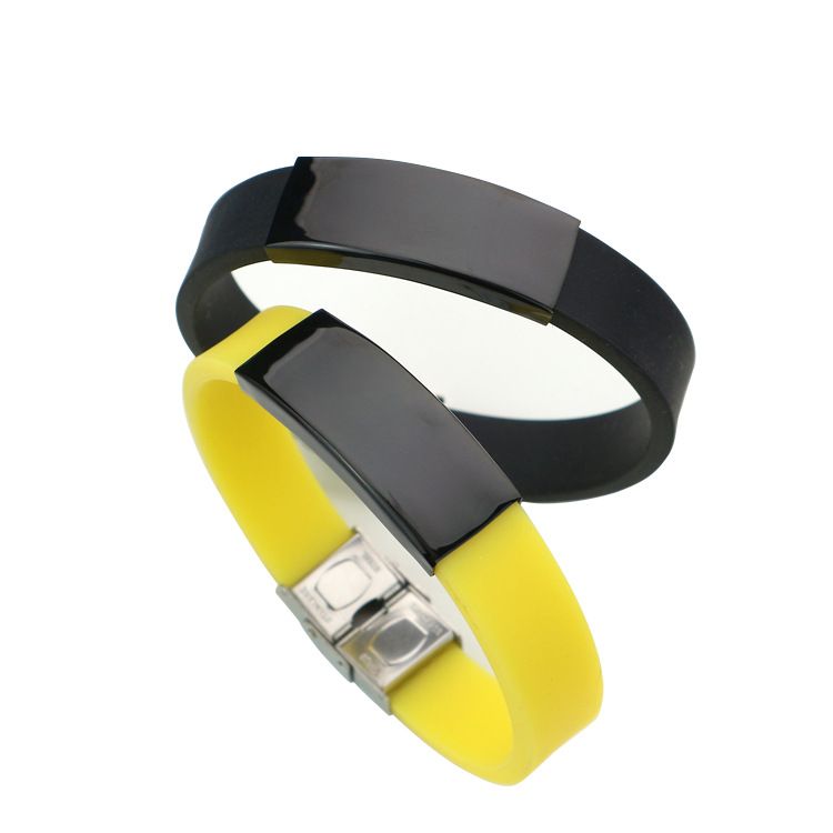 Trendy für Männer, gravierbares Armband, mehrfarbiges Sport-Silikon-DIY-Armbandzubehör_voghion.com