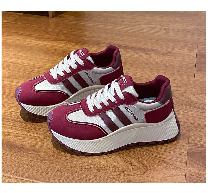 Retro Running Shoes For Women - Chunky Platform Sneakers | Comfortable & Stylish For Casual Wear (Model BN023)_voghion.com