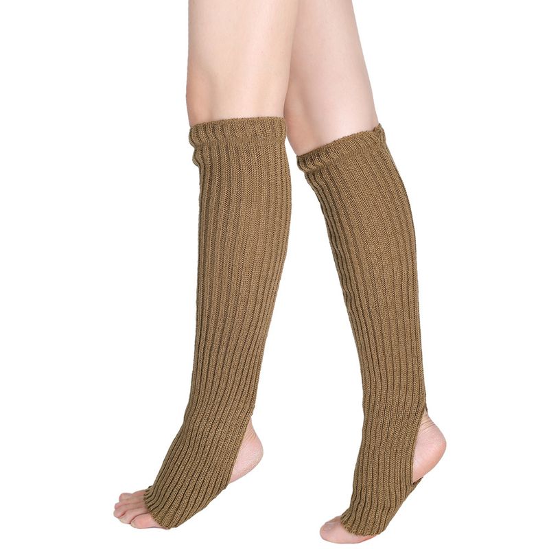 Gestrickte 50cm Dance Erwachsene Woolen Bein Schutz Ballett Yoga Stepping Fuß Stapeln Socke Abdeckung_voghion.com