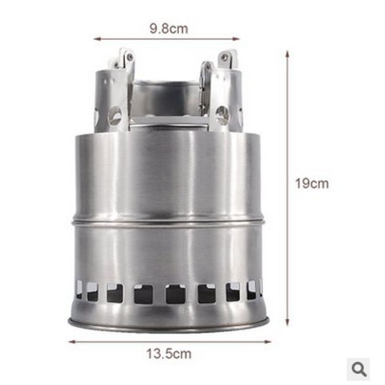 Barbecue portable pliable en acier inoxydable pour bois de chauffage, réchaud d'extérieur à alcool_voghion.com