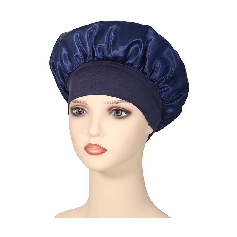 Cuffia da notte in raso per la cura dei capelli, cuffia da bagno a tesa larga, sottile e altamente elastica, per la cura dei capelli da donna in chemioterapia, Satin Beauty_voghion.com