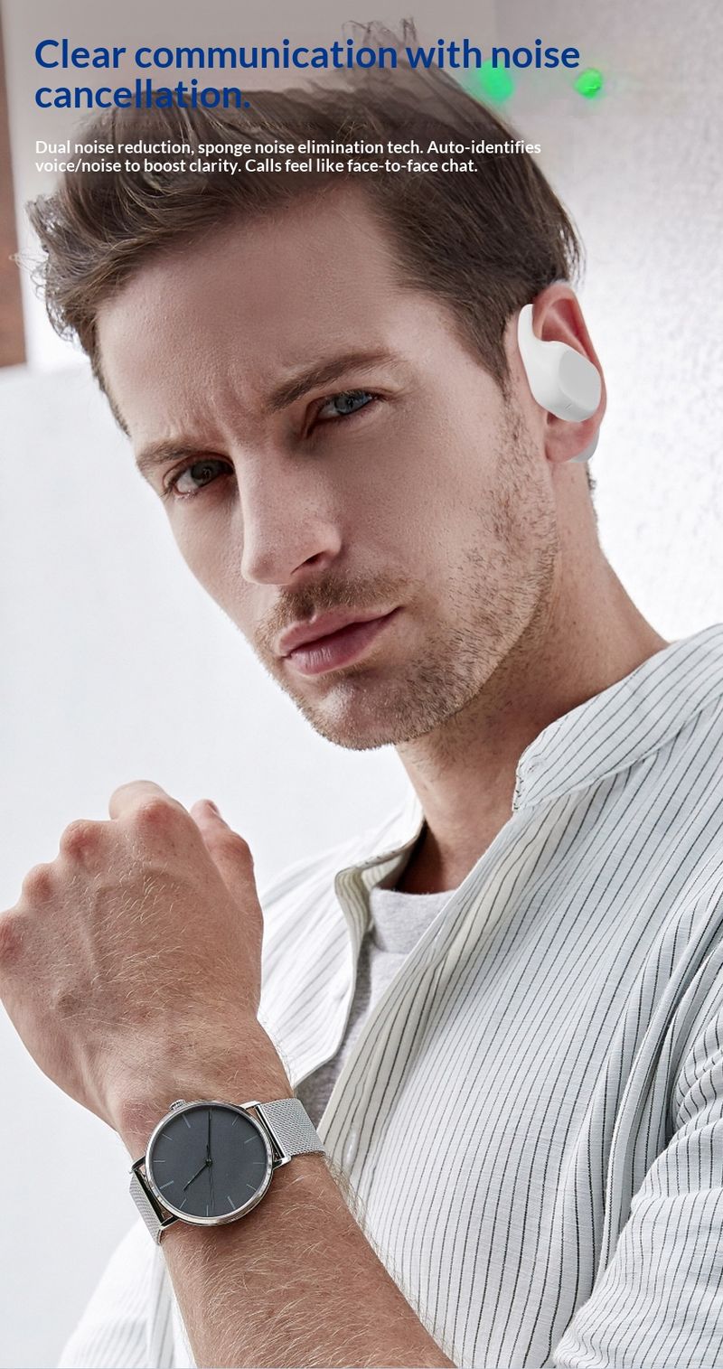 NeoGear Cross-Border New F100 Wireless OWS Bluetooth Sports Ear Hook Bone Conduction Smart Digital Display Long Battery Life_voghion.com