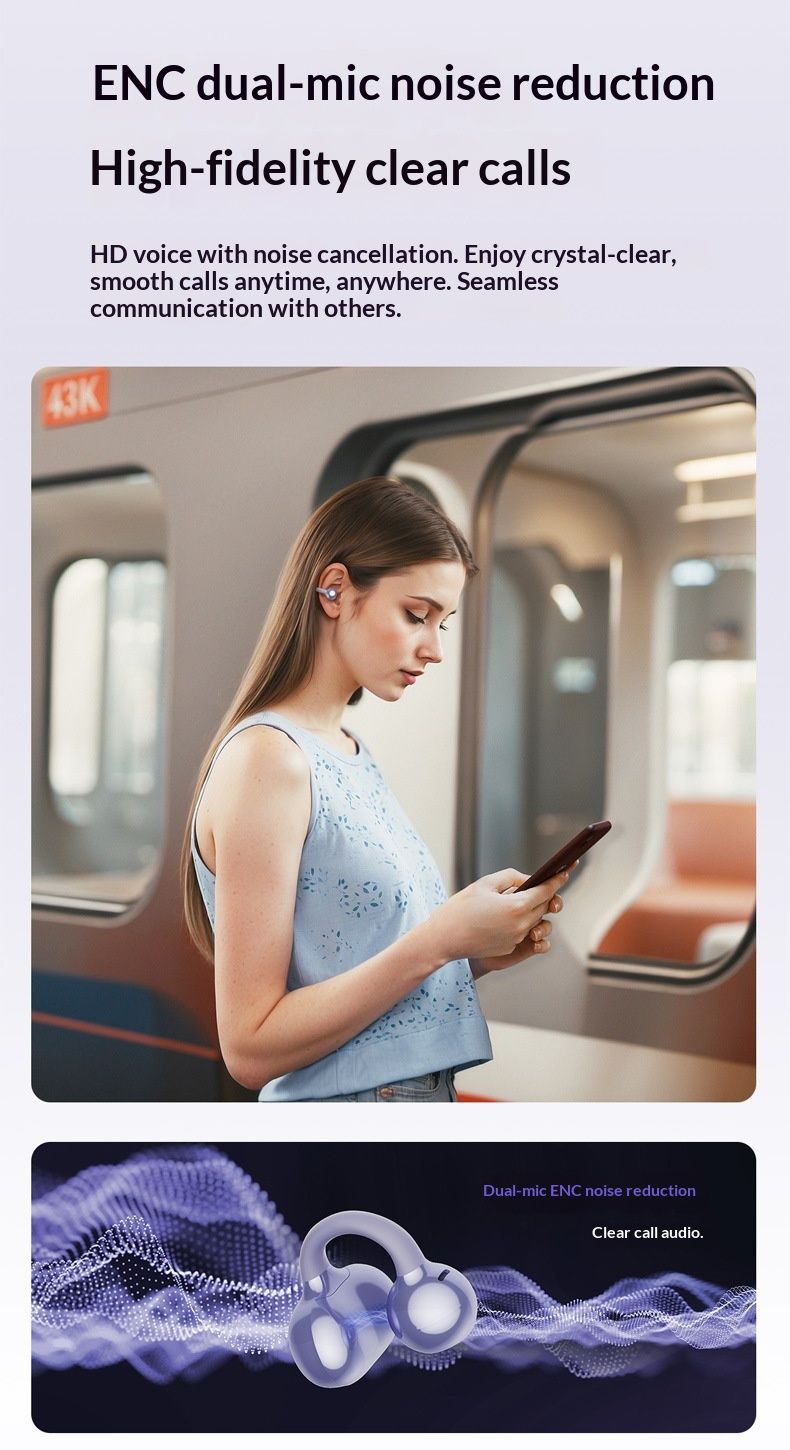 Nouveaux écouteurs Bluetooth Q71 non intra-auriculaires Réduction efficace du bruit Faible latence Qualité sonore sans perte Conduction osseuse_voghion.com