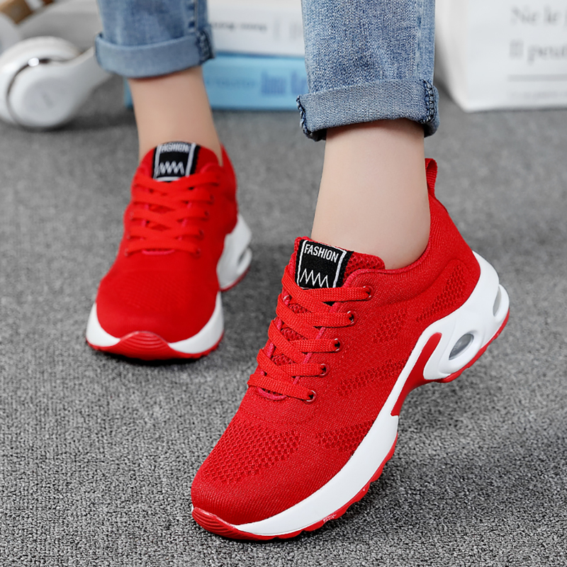 Sneakers da donna Scarpe da ginnastica casual in rete rosa Scarpe piatte da donna Sneakers morbide e leggere Calzature traspiranti Grandi_voghion.com