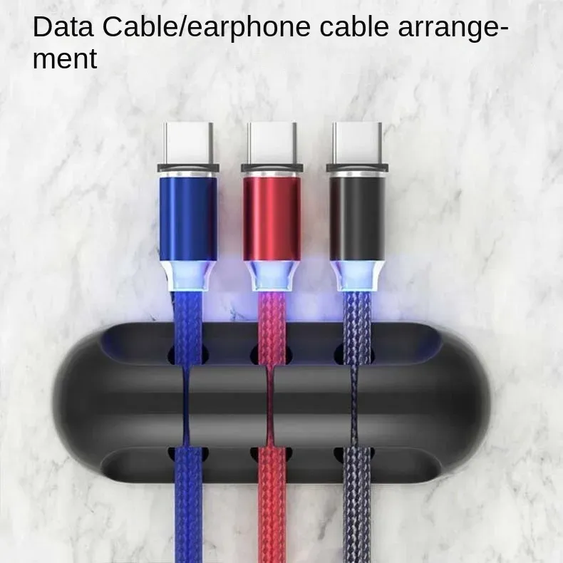 Self-Adhesive Cord Manager - Silicone Cable Organizer | No-Drill Installation | Home/Office Use | EU_voghion.com