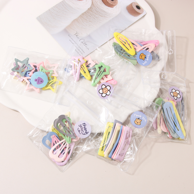 Guanyang ins style 10 bags of basic hairpins Korean version does not hurt the hair candy color cute hairpin side clip bb clip_voghion.com