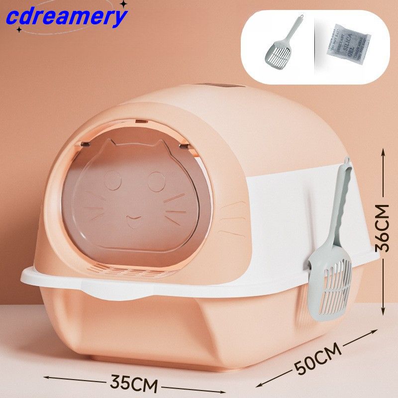 Disinfezione e deodorizzazione della lettiera per gatti, completamente chiusa, toilette per gatti di grandi dimensioni, lettiera per gatti, accessori per animali extra large_voghion.com