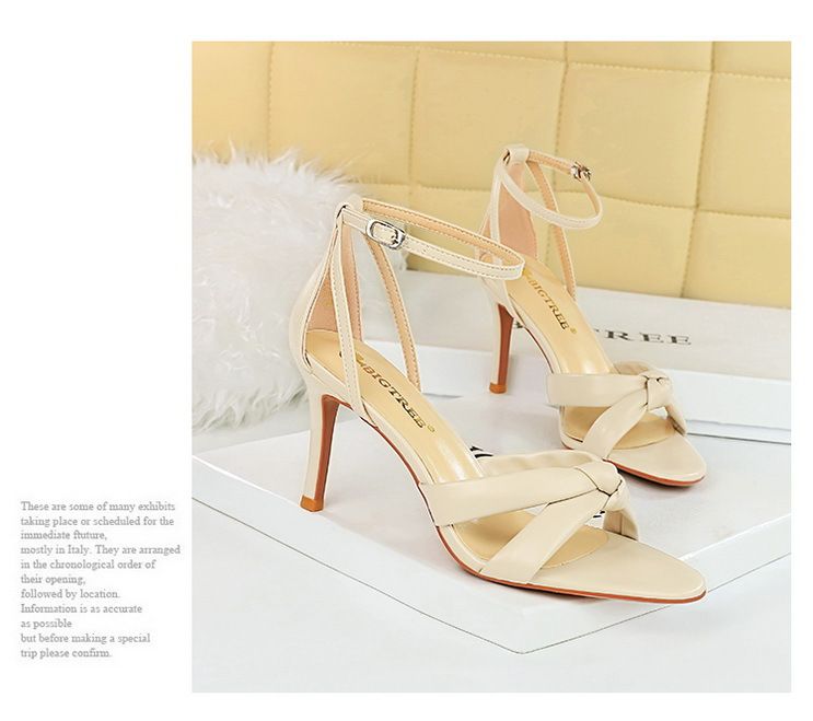 927-A6 Fashion Hollow Open Toe Cross Strap Summer High Heel Women's Shoes with Sandals_voghion.com