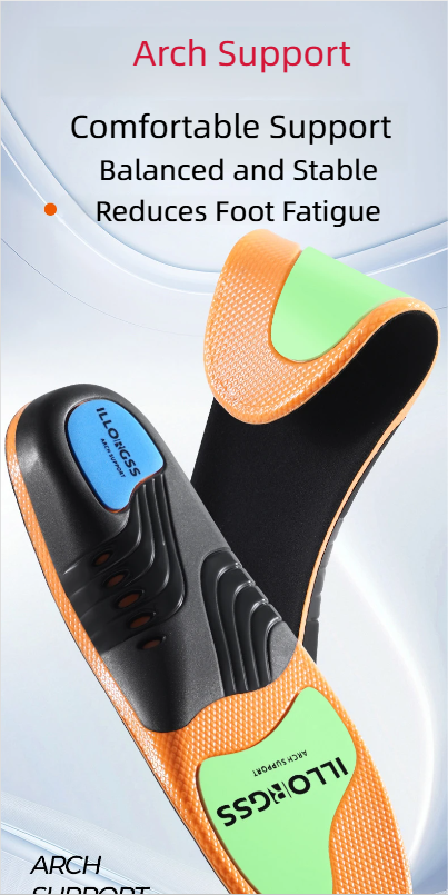 New Support Insoles Or Women Flat Feet Correction Men's Sports Shock Absorption High Arch Pads Long Standing Pain_voghion.com
