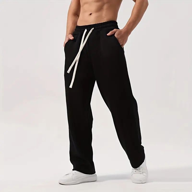 Herrenbekleidung Sporthosen Herbst und Winter Gerade Lose Hosen Jogginghosen Lässige Jungen Wischhosen_voghion.com