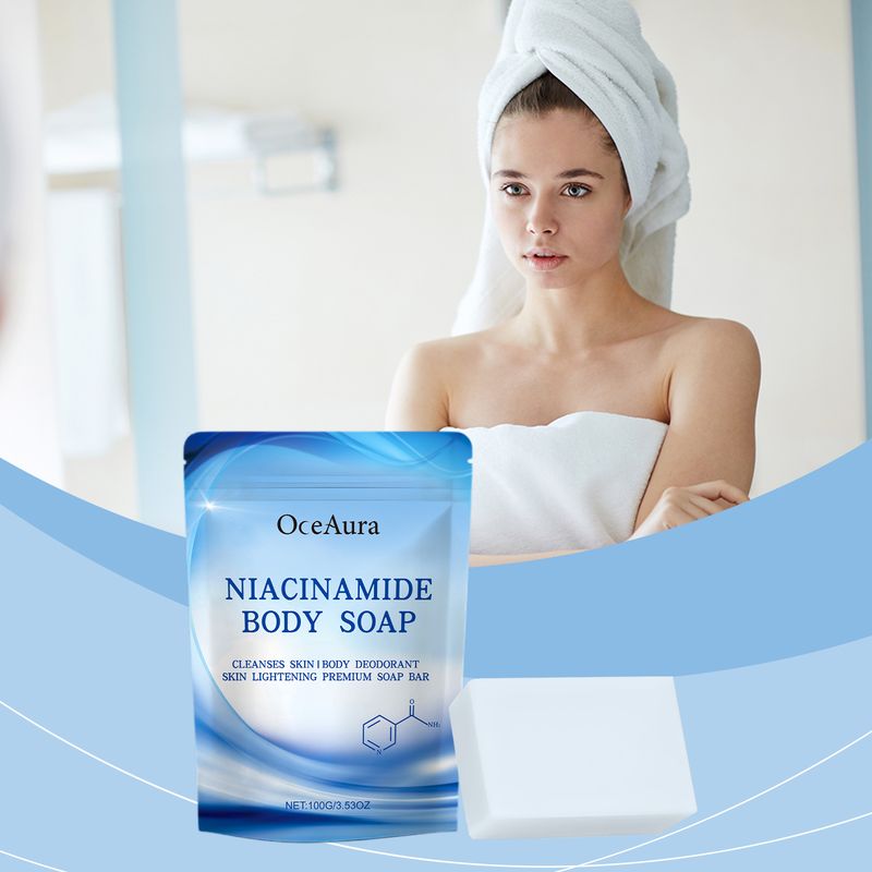 OceAura Niacinamide Soap Gently Cleans And Moisturizes Skin, Brightening, Silky, And Refreshing Body Soap_voghion.com