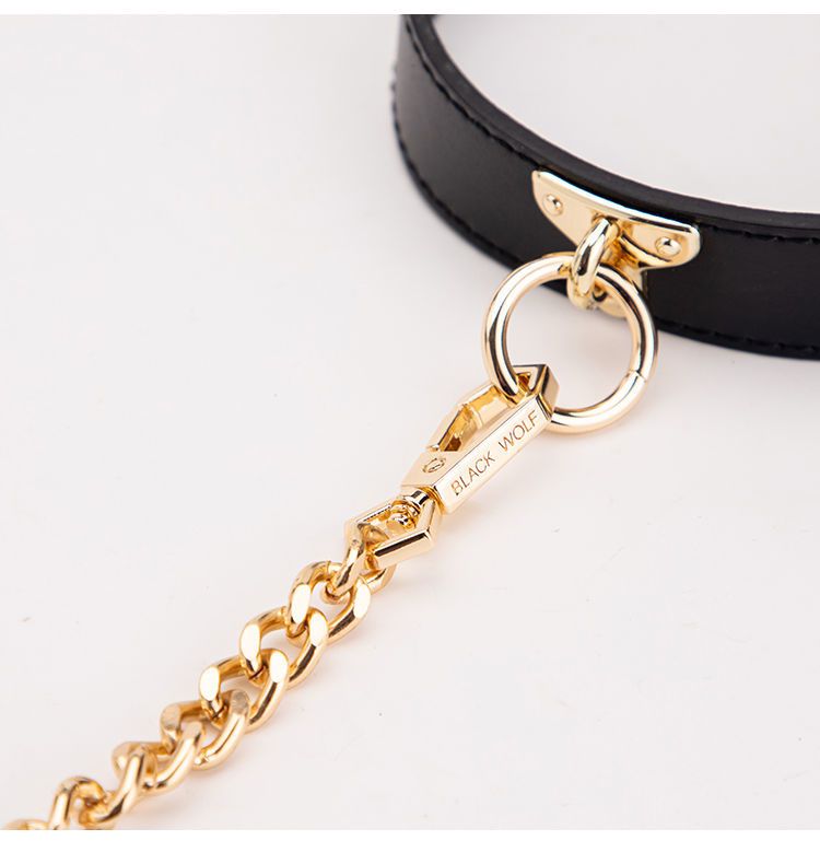 für Frauen Sexy Halsband Halsring mit weicher Halsbandleine aus echtem Leder für Mädchen_voghion.com
