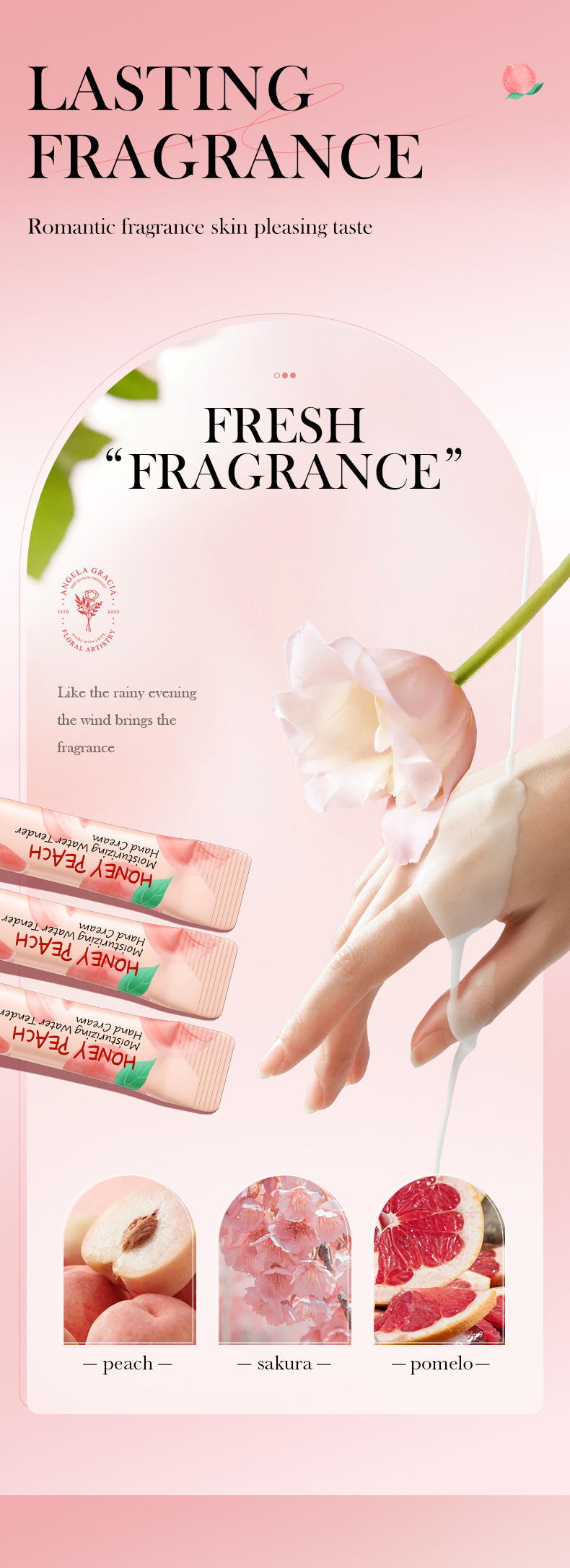 Autumn and Winter Hot Selling Hand Protection Frost Bar Set SADOER Peach and Grapefruit Moisturizing Hand Cream_voghion.com
