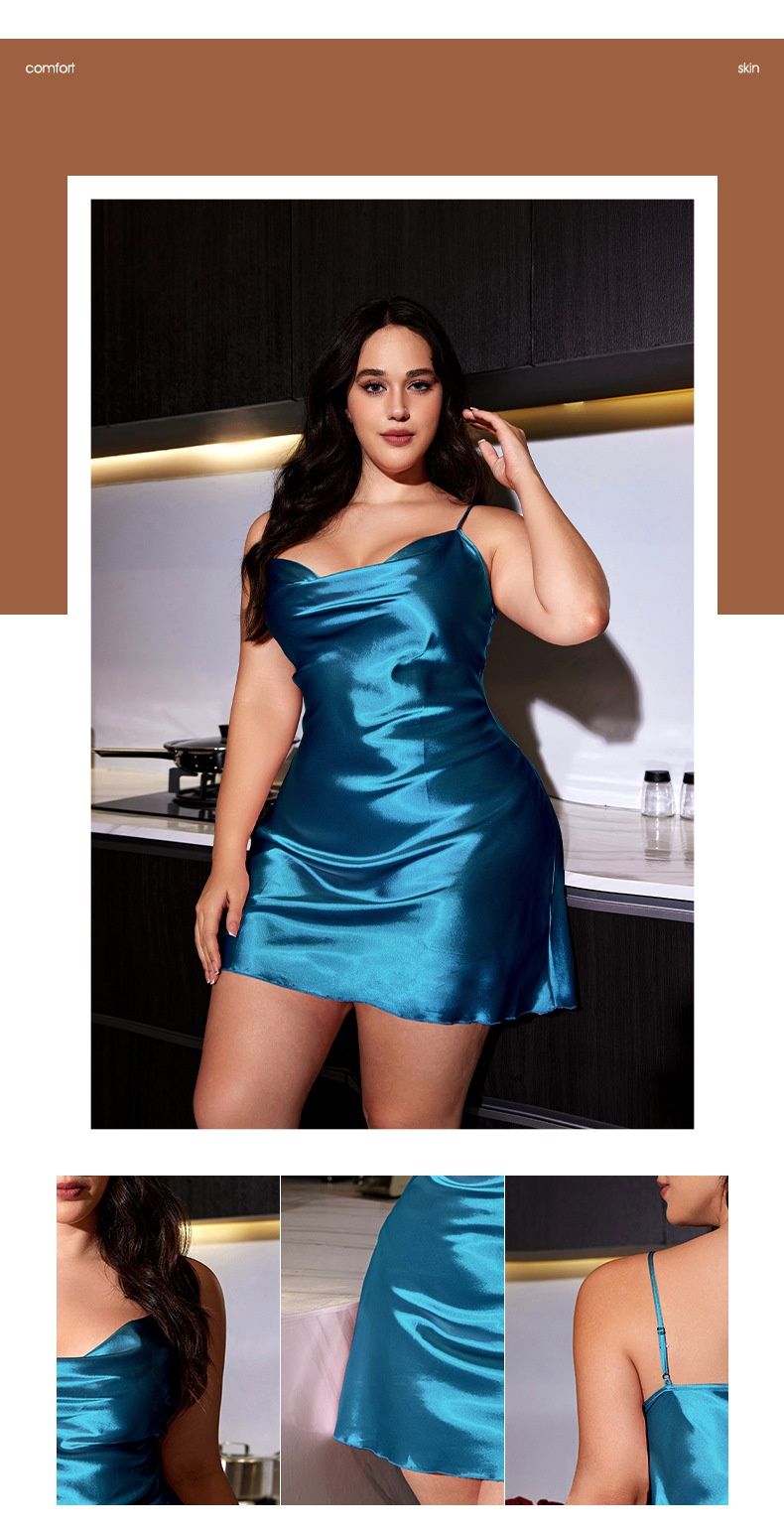 luckyqqyp Yaoting Cross-Border New Large Size Dress Silk Sexy Backless Camisole Nightdress SQ22012_voghion.com