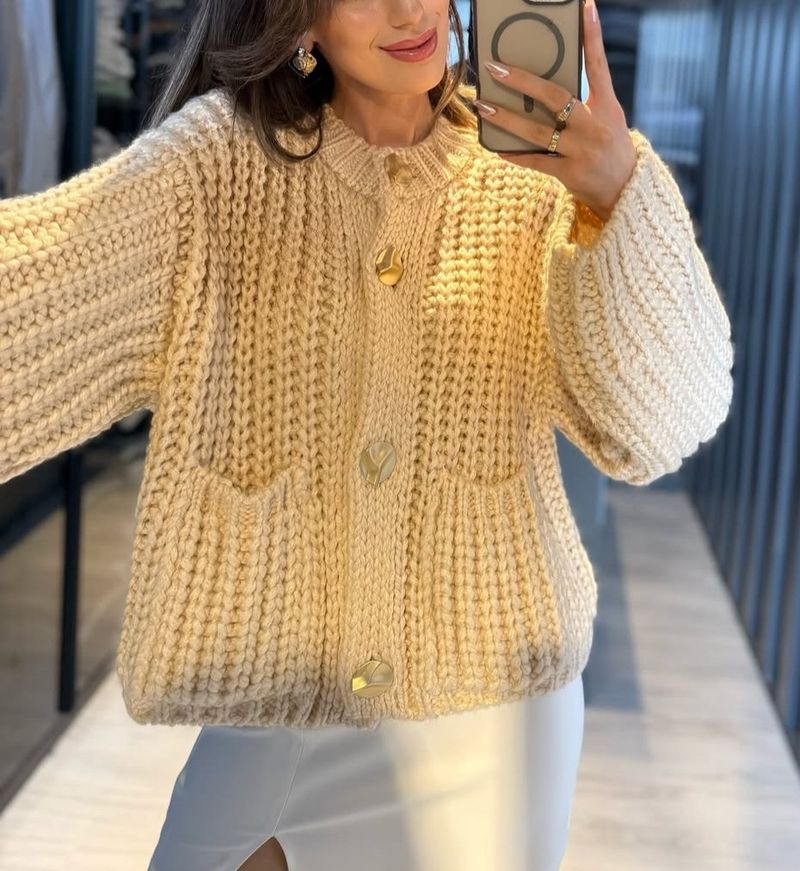 Kuscheliger Oversize-Strickpullover – Grobstrick mit Zopfmuster, offene Vorderseite, lässiger Langarm-Wickelpullover – Streetwear-Chic (mehrere Farben/Größen)_voghion.com