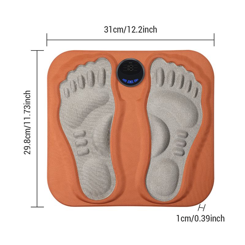 Intelligent EMS micro current pulse meridian health multifunctional sole massage foot pad_voghion.com