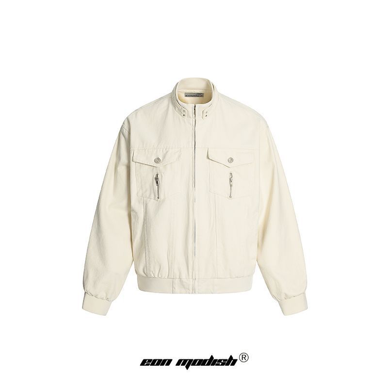 Eon Modish 25 Autumn New American Fashion High Street Personality Split Loose Jacket Coat_voghion.com