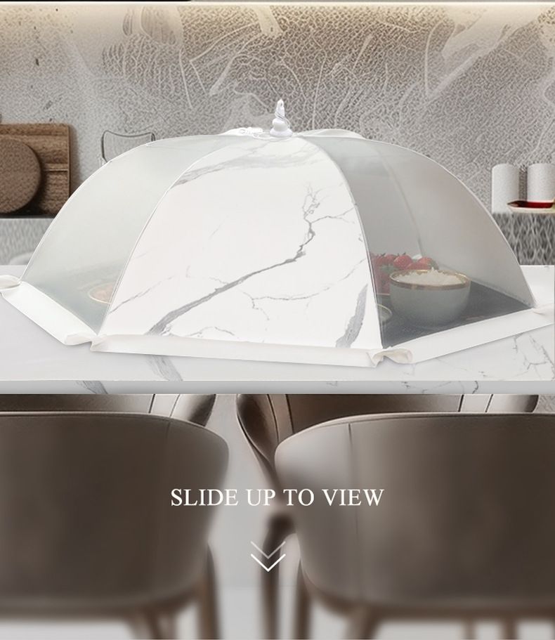 Faltbare, einfache Windtischdecke, Gemüsedecke, minimalistisches, mücken- und fliegensicheres, atmungsaktives, transparentes Netzgewebe für zu Hause_voghion.com