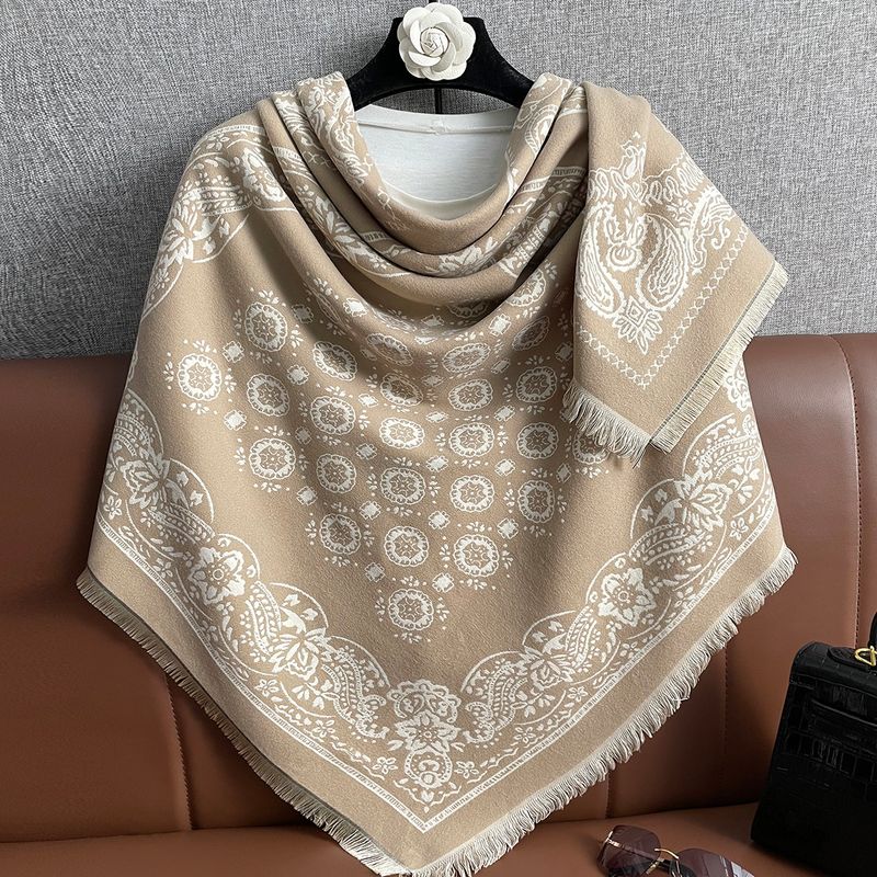 New autumn and thick warm large square for women's winter Korean version versatile cashmere dual-use scarf_voghion.com