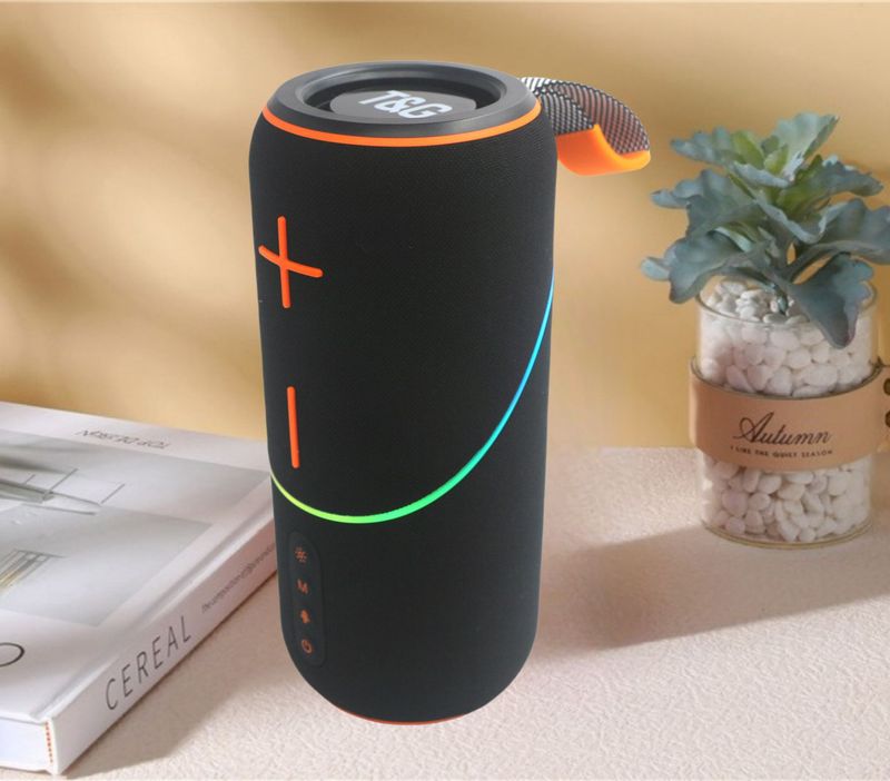 Altoparlante Bluetooth TG462 per ordini transfrontalieri, striscia luminosa in tessuto raffinato avanzato, subwoofer con riverbero equalizzatore portatile con cordino_voghion.com