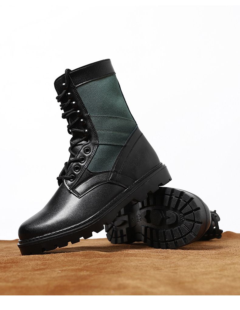 Stivali Martin in pelle da uomo, stivali in pelle di media e alta qualità, stivali di grandi dimensioni, scarpe Martin, stivali da combattimento_voghion.com