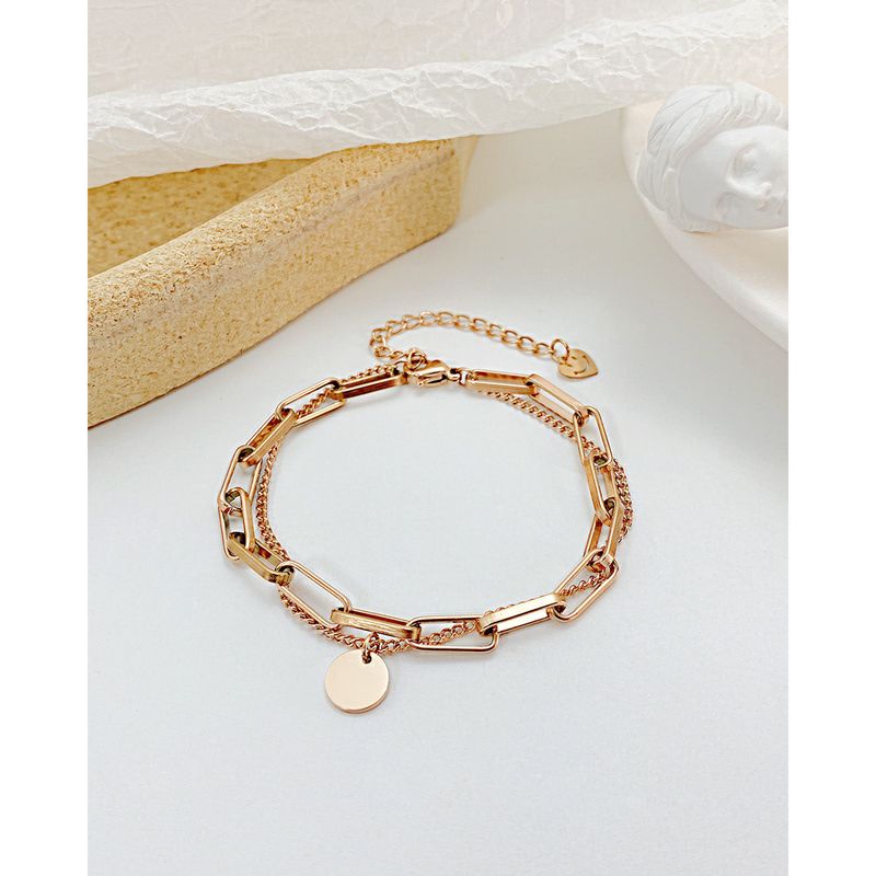 Damenschmuck Nischendesign Kalter Stil Liebe Smiley Gesicht Mehrschichtiger Wickelhandschmuck Damenarmband aus Titanstahl_voghion.com