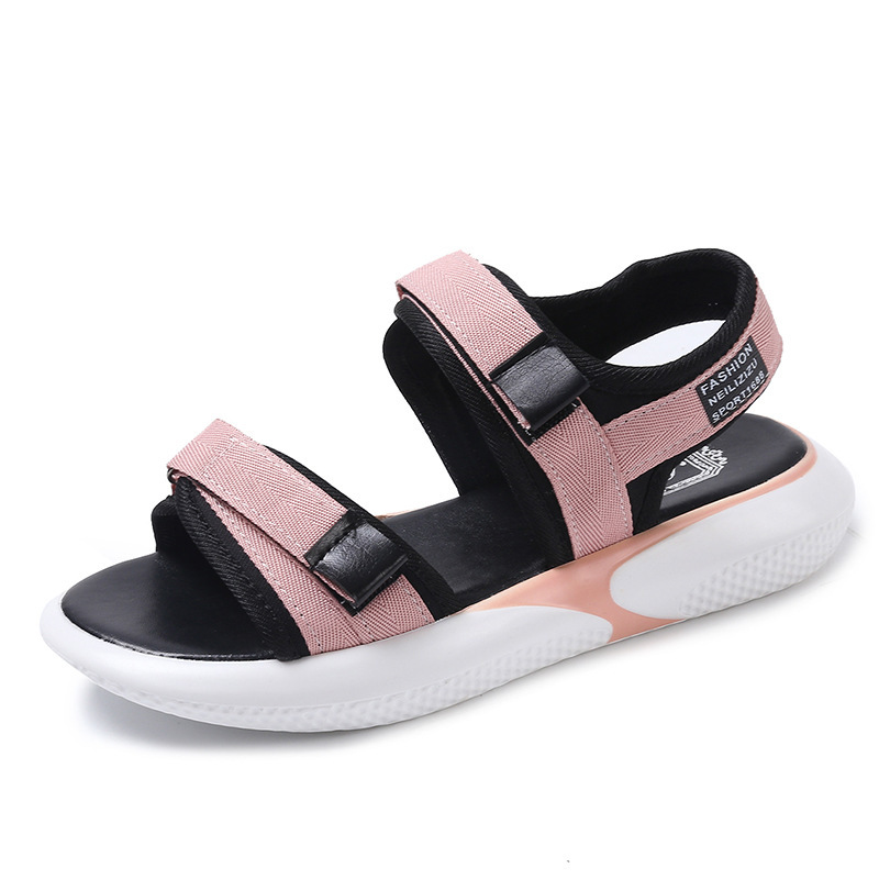 Women's casual Velcro muffin platform beach shoes_voghion.com