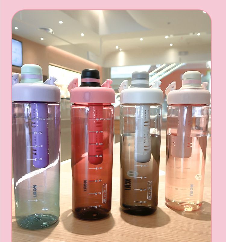 Borraccia universale estiva grande capacità, in plastica per bere direttamente, per donne, esteticamente gradevole, semplice, per esterni, portatile_voghion.com