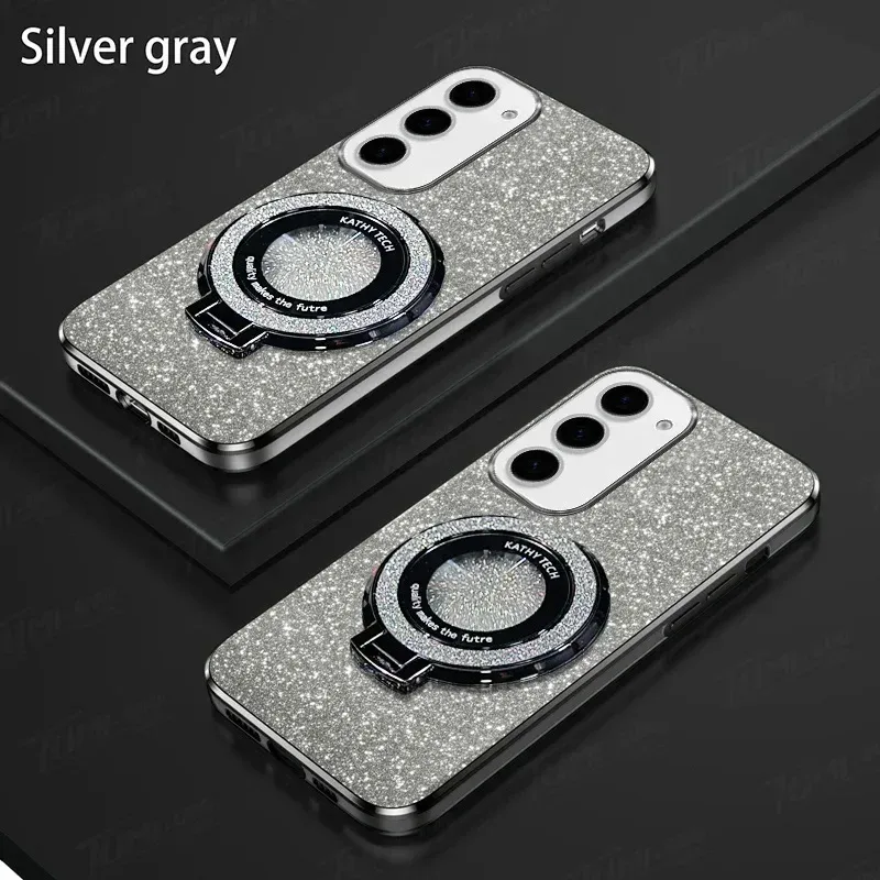 Funda de TPU con anillo magnético y purpurina para Samsung Galaxy S25 Ultra, S24, S23 FE, S22, S21, S20, S10 Plus, Note 20 Ultra Pro_voghion.com