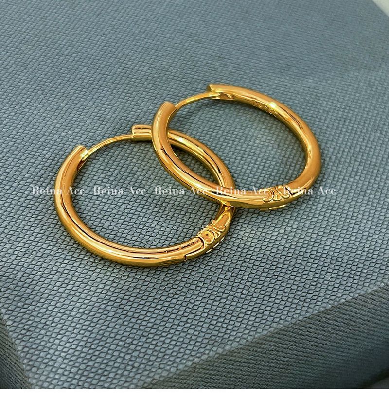 Boucles d'oreilles Arc de Triomphe 2024, nouvelles boucles d'oreilles rondes de style féminin de haute qualité, design petit et populaire_voghion.com